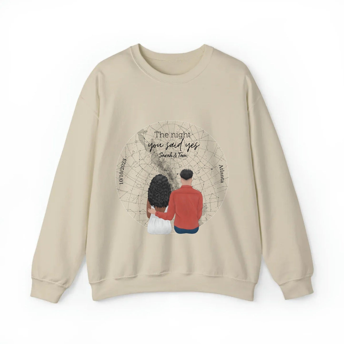 The Night We Met Valentine's Personalized Unisex Heavy Blend™ Crewneck Sweatshirt