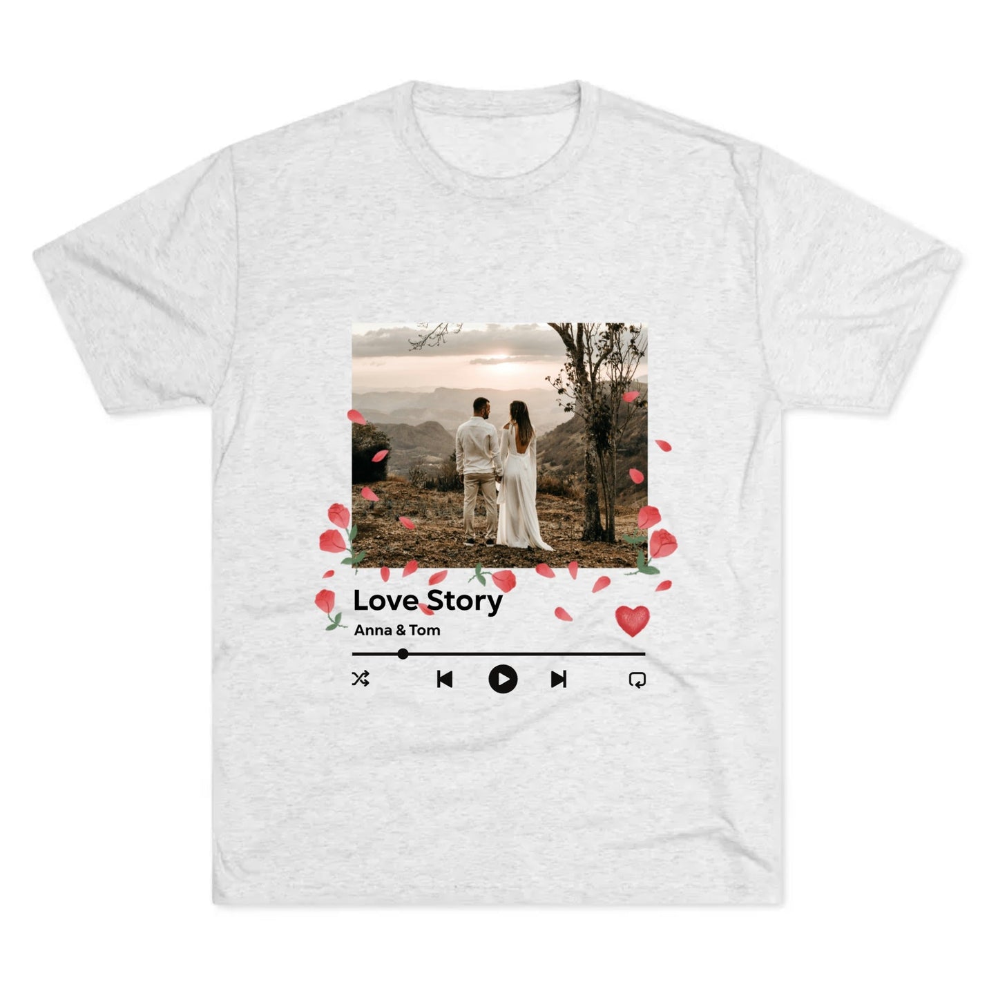 Valentine's Music Player Unisex Tee